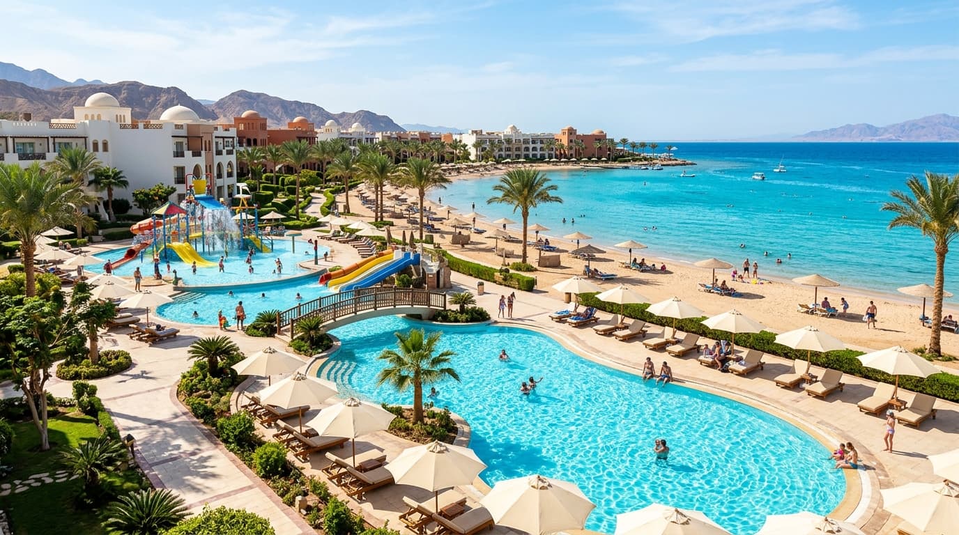 Family All-Inclusive Aqua Park Resort in Makadi Bay